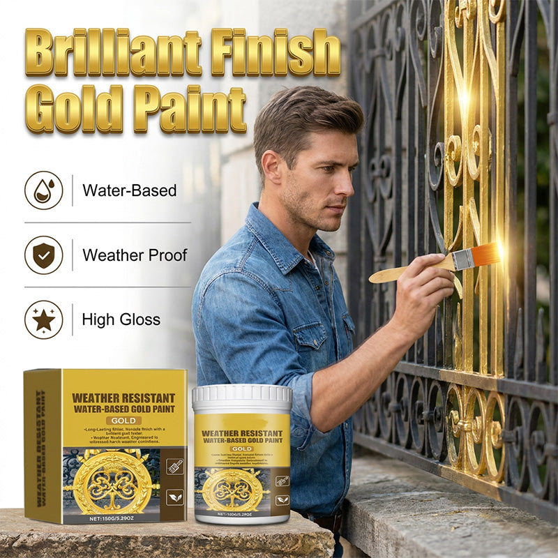 🏆 Last Day Special Price £9.99 ! 🔥 Buy more save more 🎁 Weather-resistant, water-based gold paint