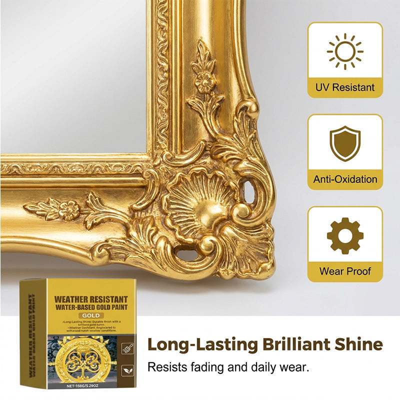🏆 Last Day Special Price £9.99 ! 🔥 Buy more save more 🎁 Weather-resistant, water-based gold paint