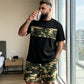 ⏳Time-Limited Special⏰Men's Camouflage Print T-Shirt & Shorts Set