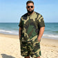 ⏳Time-Limited Special⏰Men's Camouflage Print T-Shirt & Shorts Set