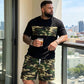 ⏳Time-Limited Special⏰Men's Camouflage Print T-Shirt & Shorts Set