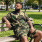 ⏳Time-Limited Special⏰Men's Camouflage Print T-Shirt & Shorts Set