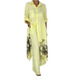 Artistic Floral Print Button-Down Set