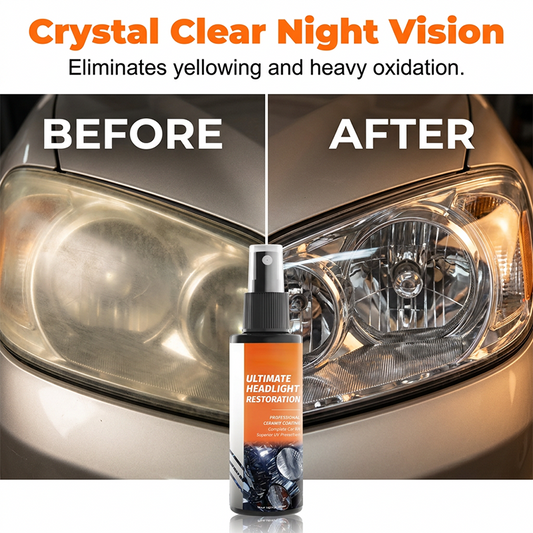 ⏳🔥LIMITED-TIME 50% OFF! 🚗 Professional Headlight Restoration Spray Kit – Clear, Bright & Safe Driving ✨
