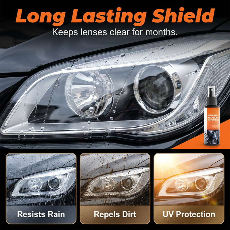 ⏳🔥LIMITED-TIME 50% OFF! 🚗 Professional Headlight Restoration Spray Kit – Clear, Bright & Safe Driving ✨