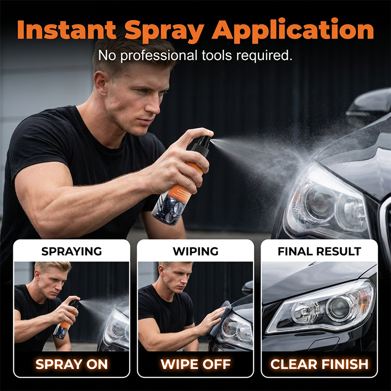 ⏳🔥LIMITED-TIME 50% OFF! 🚗 Professional Headlight Restoration Spray Kit – Clear, Bright & Safe Driving ✨
