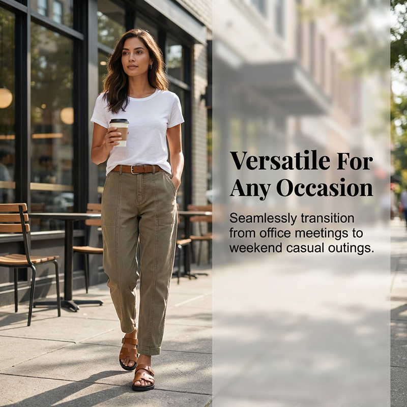 🔥2026 New Arrival ＆ Hot Sale🔥 ⚡Women's High-Waist Tapered Utility Pants
