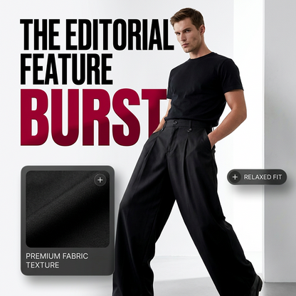 ⏳Limited-time 50% off⏰Men's Classic Fit Wide-Leg Suit Trousers