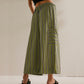 Women's Striped Wide-Leg Drawstring Pants