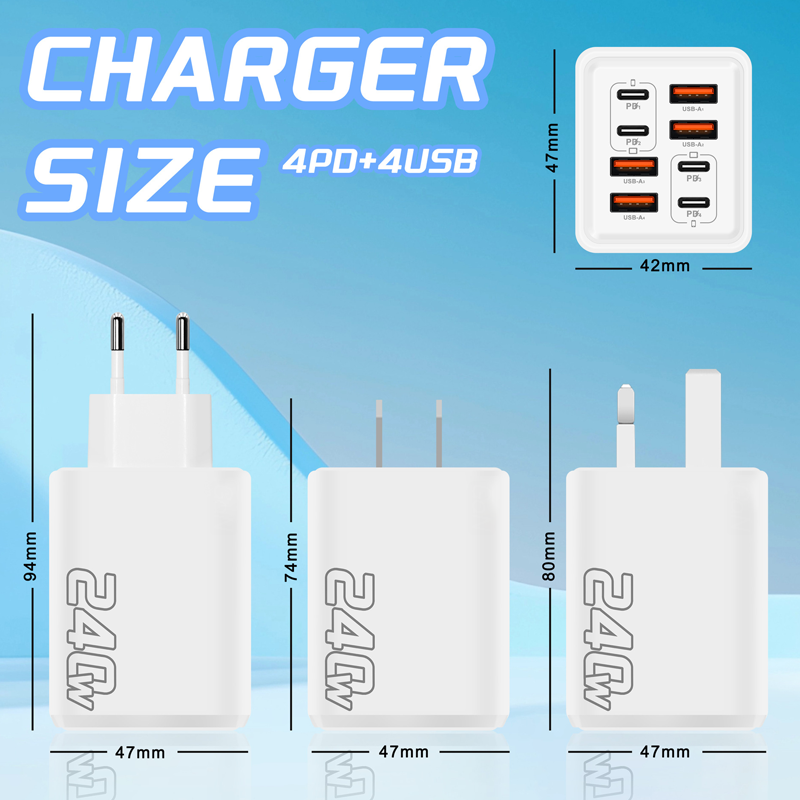 💥Limited-time offer-Universal GaN 8-Port Fast Wall Charger