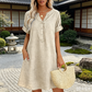 🏖️Summer Hot Sale - 50% OFF🏝️👗Women's V-Neck Tunic Dress – Relaxed Fit, Pockets & Breathable