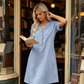 🏖️Summer Hot Sale - 50% OFF🏝️👗Women's V-Neck Tunic Dress – Relaxed Fit, Pockets & Breathable