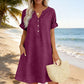 🏖️Summer Hot Sale - 50% OFF🏝️👗Women's V-Neck Tunic Dress – Relaxed Fit, Pockets & Breathable