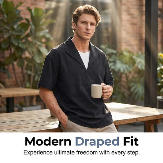 Solid Color Relaxed Fit Layered Look T-Shirt
