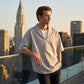 Solid Color Relaxed Fit Layered Look T-Shirt