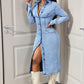 👗 LIMITED-TIME 50% OFF! ✨ Button-Down Denim Midi Dress – Curvy, Chic, Versatile 🔵