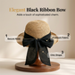 Women's Wide Brim Straw Sun Hat with Bow