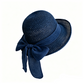 Women's Wide Brim Straw Sun Hat with Bow