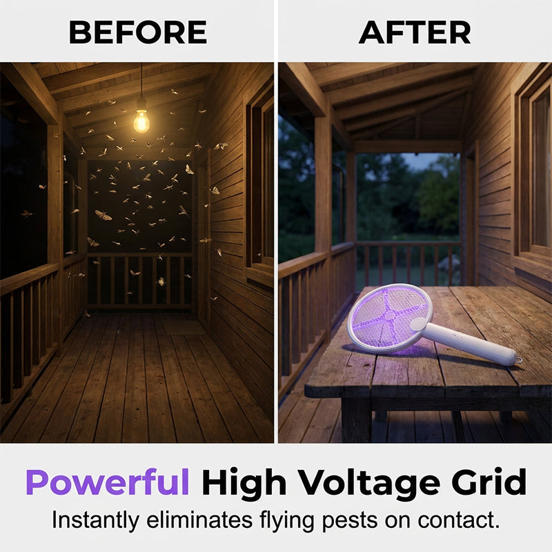 Foldable Electric Mosquito Killer Lamp & Swatter