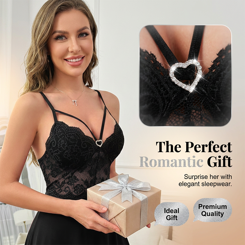 Women's Sexy Cami Nightdress with Strappy Detail