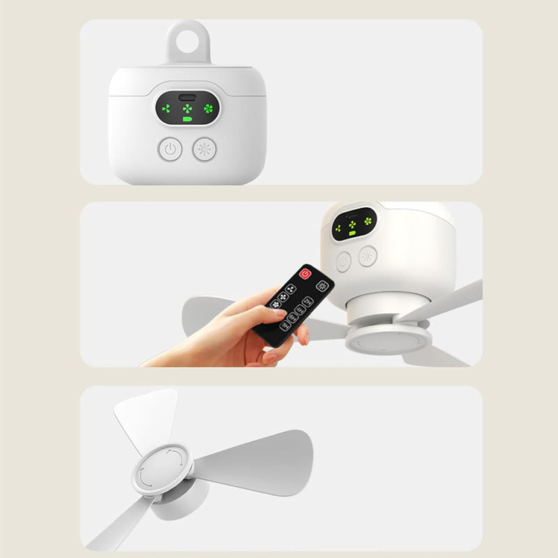 ⏳🔥LIMITED-TIME 50% OFF! 🌬️ Rechargeable Ceiling Fan with LED Light – Cool & Bright Anywhere ✨