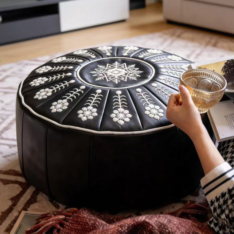 🥳2026 HOT SALE🥳💞50K+ SOLD!🏡🔊 50% OFF! High-end luxury-quality leather Versatile Round Storage Seat