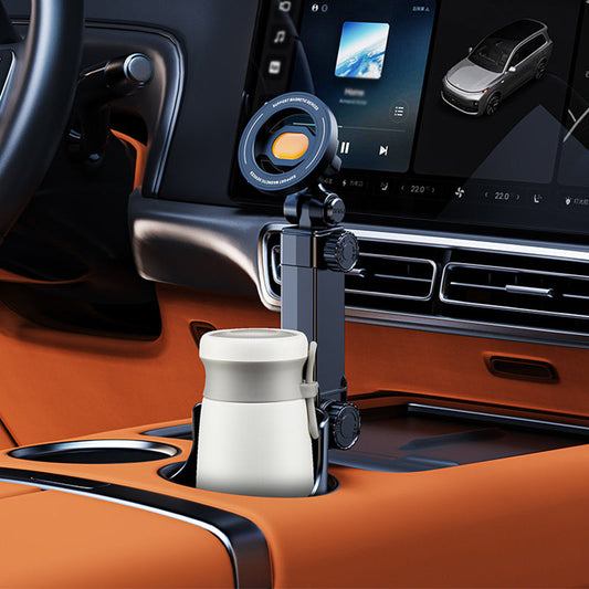 🔥Car Cup Holder Phone Mount – 360° Adjustable, Strong N52 Magnet, One-Hand Operation, Fits All Phones, Stable Magnetic & Clamp Models for Safe Driving
