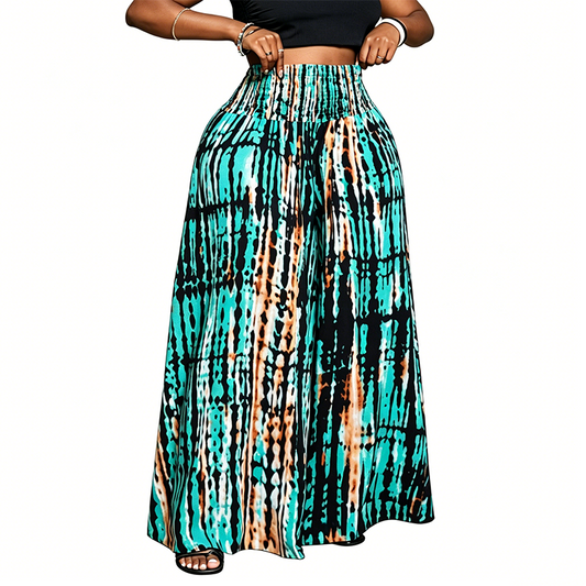 🔥Limited-time offer-Women's Smocked High Waist Wide-Leg Pants