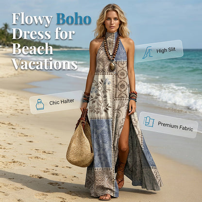 🔥New arrivals at 50% off-Women's Sleeveless Floral Print Flowy Maxi Dress