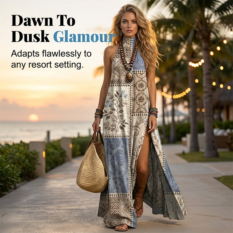 🔥New arrivals at 50% off-Women's Sleeveless Floral Print Flowy Maxi Dress