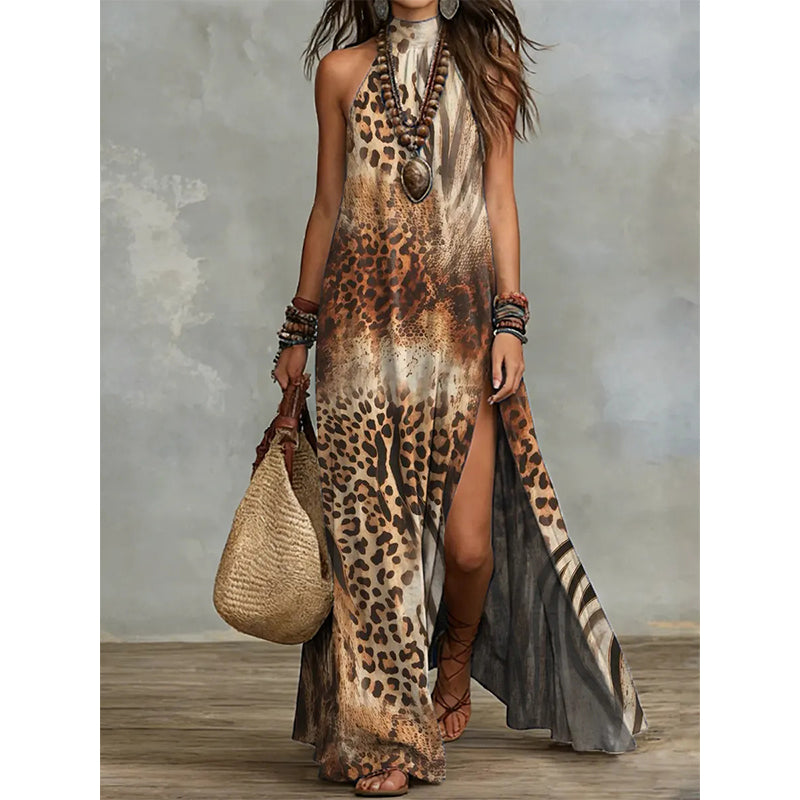 🔥New arrivals at 50% off-Women's Sleeveless Floral Print Flowy Maxi Dress