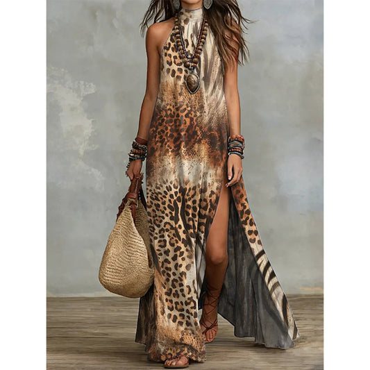 🔥New arrivals at 50% off-Women's Sleeveless Floral Print Flowy Maxi Dress