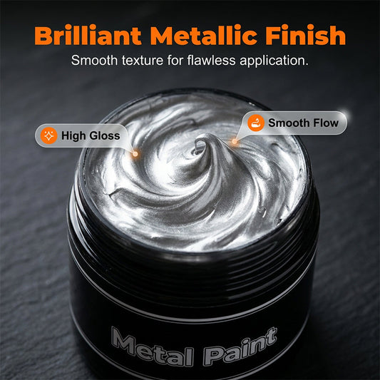 🔥 50% OFF !! 📢 Quick-Dry Silver Metal Paint | Resistant to fading, peeling and cracking ✨
