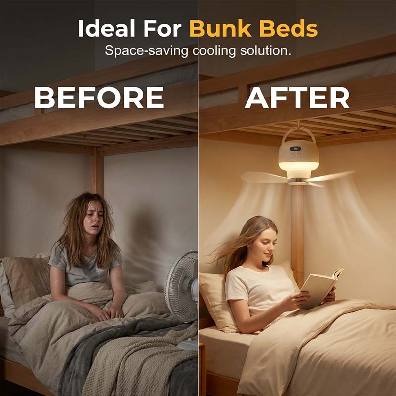 🔥Only ￡20.8💴 Limited Stock⏰ Portable USB Ceiling Fan with LED Light |💡 USB-Powered, Hang Anywhere, Ideal for Camping & Home – Cash on Delivery ✅
