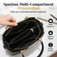 🥳New Arrival 50% OFF👜Women's V-Stitched Satchel – Gold Hardware, Multi-Compartment, Top-Handle 🌸
