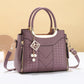 🥳New Arrival 50% OFF👜Women's V-Stitched Satchel – Gold Hardware, Multi-Compartment, Top-Handle 🌸