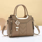 🥳New Arrival 50% OFF👜Women's V-Stitched Satchel – Gold Hardware, Multi-Compartment, Top-Handle 🌸