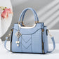 🥳New Arrival 50% OFF👜Women's V-Stitched Satchel – Gold Hardware, Multi-Compartment, Top-Handle 🌸