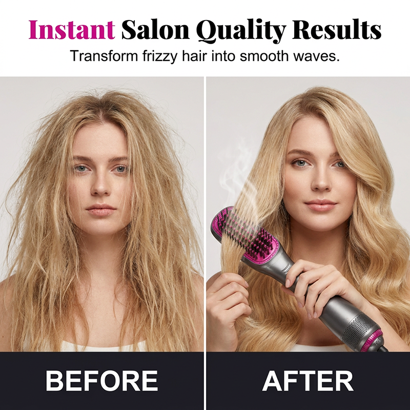 🎁2026 New Arrivals 50% OFF💥Professional 3-in-1 Hot Air Brush – Dry, detangle & volumize – 162K+ sold, salon results at home – smooth & shiny ✨🌀💨