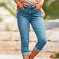 🔥Women's Casual High Waist Stretch Capri Jeans