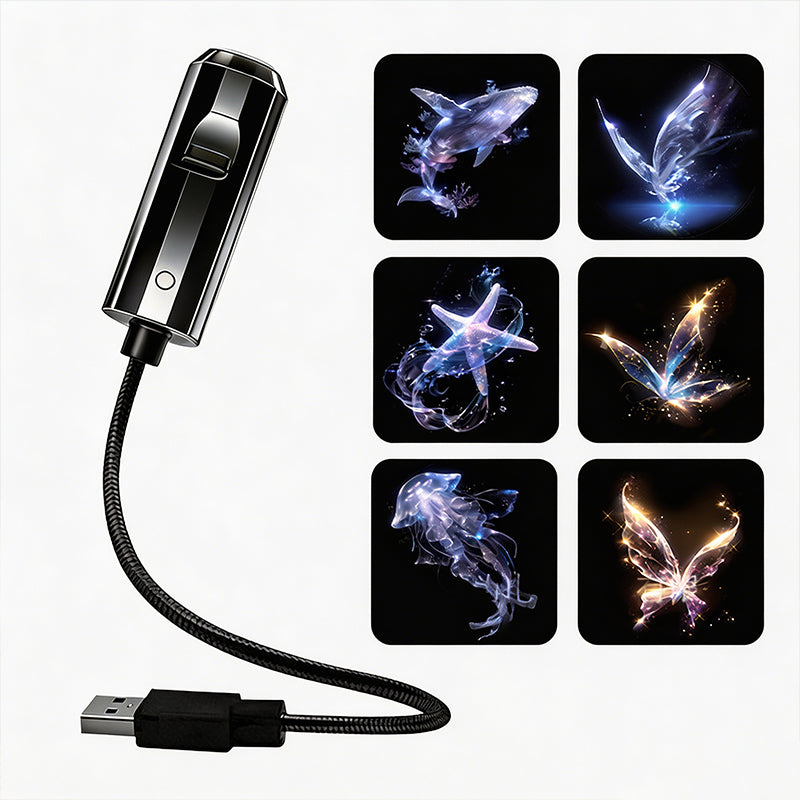USB Galaxy & Moon Projector Night Light