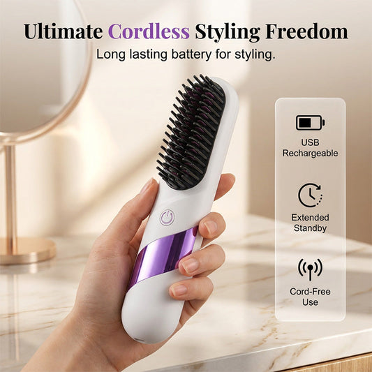 🔥Limited-time offer-Cordless Ceramic Hair Straightener Brush