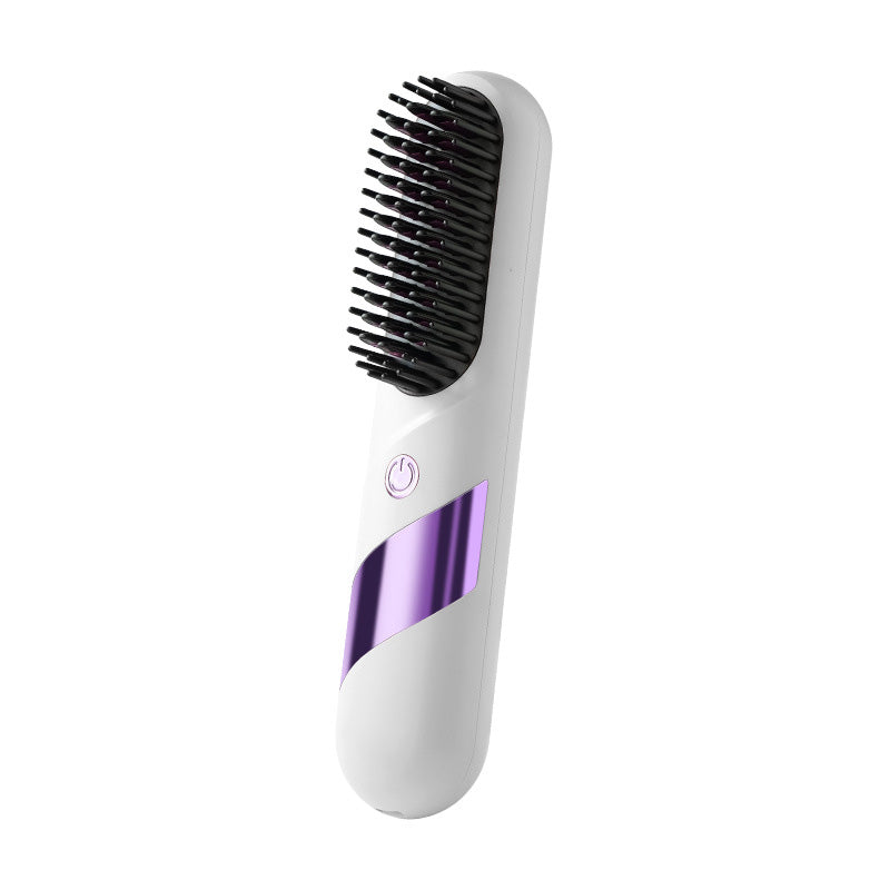 Cordless Ceramic Hair Straightener Brush