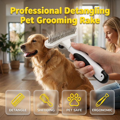Professional Detangling Pet Grooming Rake