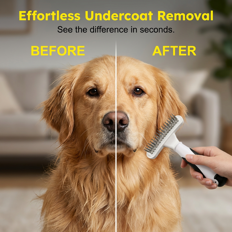 Professional Detangling Pet Grooming Rake