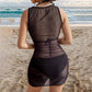3-Piece Bikini Set with Graphic Cover-Up