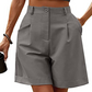 Women's High-Waist Pleated Shorts