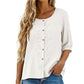 Women's Embroidered Cotton Linen Blouse
