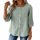 Women's Embroidered Cotton Linen Blouse
