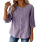 Women's Embroidered Cotton Linen Blouse